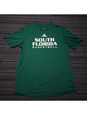 Adidas South Florida Bulls Basketball Climacool Shirt Mens Large Green NCAA